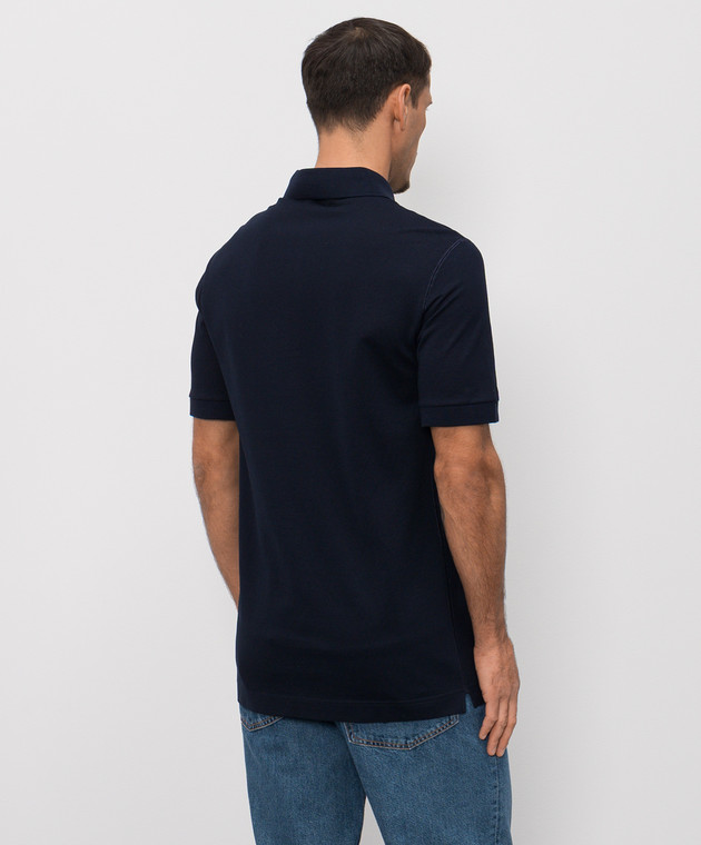 Dolce&Gabbana Голубое поло с патчем логотипа G8PL4TG7P1D изображение 4