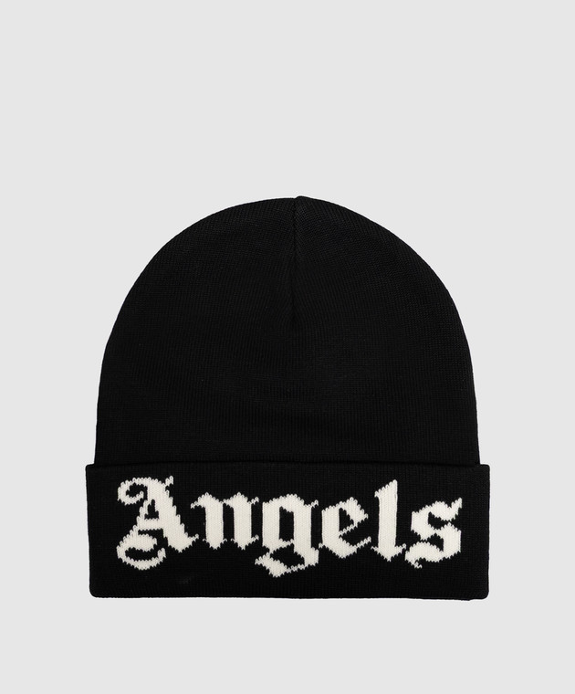 Palm Angels Чорна шапка з візерунком логотипа PAMLC003KN003m зображення 3