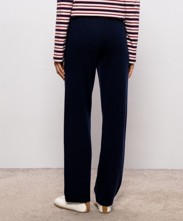 Sporty & Rich Синие брюки Ivana из кашемира и шерсти PA02785327BL106 изображение 4
