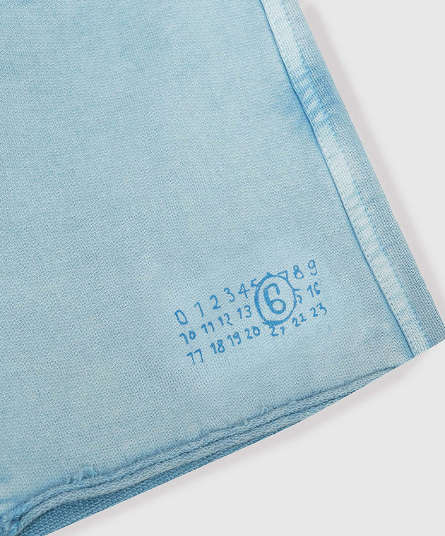 Maison Margiela MM6 Дитячі блакитні шорти з емблемою M60967MM07L зображення 3