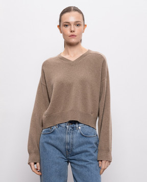 Loulou de Saison Коричневий пуловер ANZOR з кашеміру ANZORLDS