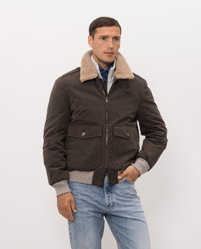 Brunello Cucinelli Коричнева куртка MG5456003