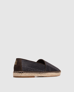 Brunello Cucinelli Синие эспадрильи из рафии MPUSHJQ726