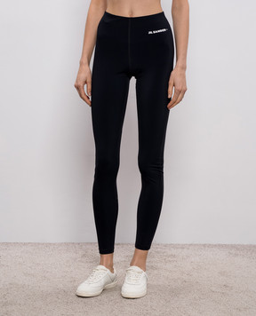 Jil Sander Черные леггинсы с логотипом J40KA0270J20031