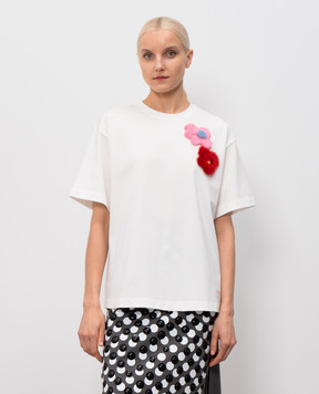 Fendi Біла футболка із брошками FS9776AOUH