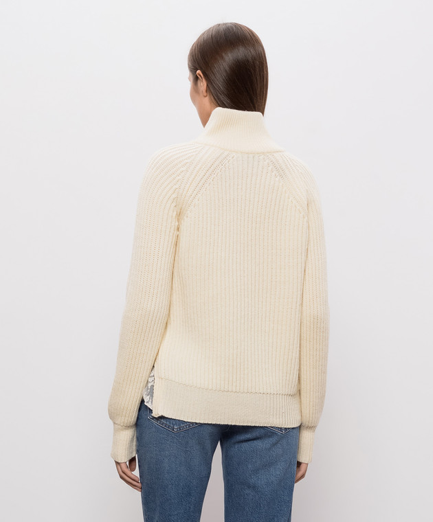 Giuseppe Di Morabito Milano Свитер цвета айвори из шерсти 07PFKNT41216759 изображение 4
