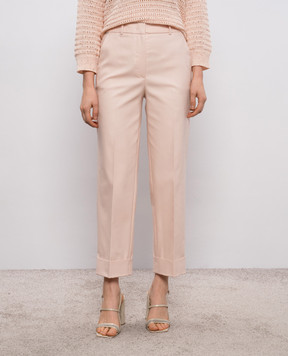 Peserico Рожеві штани з відворотами A04576J001953