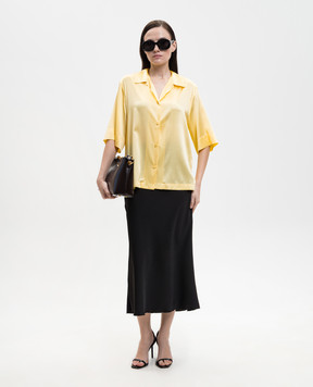 Solotre Желтая блуза из шелка M1AB0093