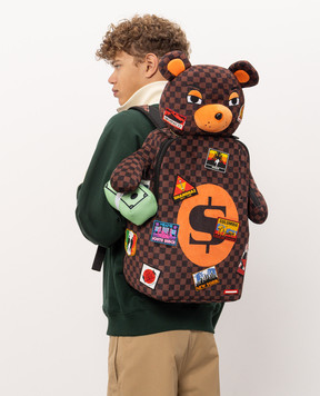 Sprayground Детский коричневый рюкзак BEARPACK GLOBAL MOGUL 910B8499NSZ