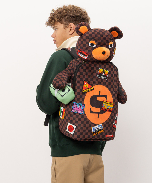 Sprayground Дитячий коричневий рюкзак BEARPACK GLOBAL MOGUL 910B8499NSZ зображення 2