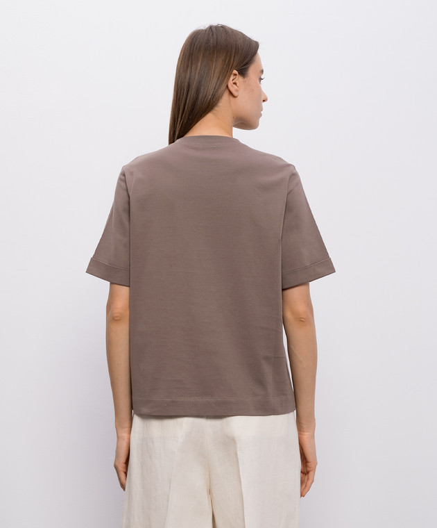 Brunello Cucinelli Коричневая футболка M0T81BZ100 изображение 4