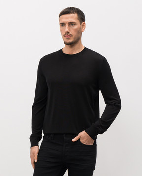 Tom Ford Чорний джемпер із шовку KCL057YMS135