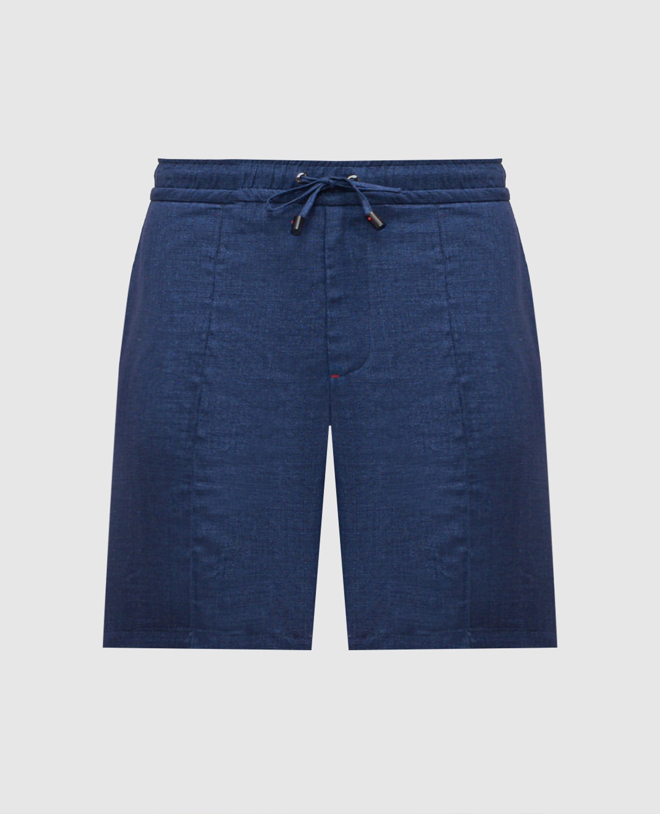 Синие шорты из льна