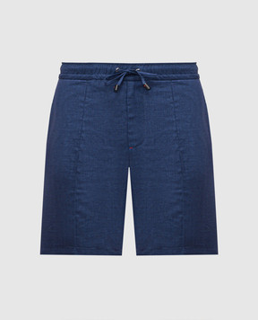ISAIA Сині шорти з льону PNC021P9120