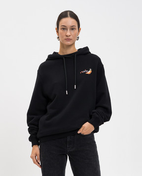 Off-White Черный худи Fruits Arrow с логотипом 2BB035F25FLE001