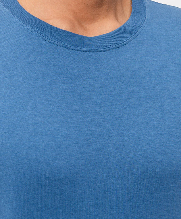 CDLP Синяя футболка прямого кроя MTO016012101 изображение 4