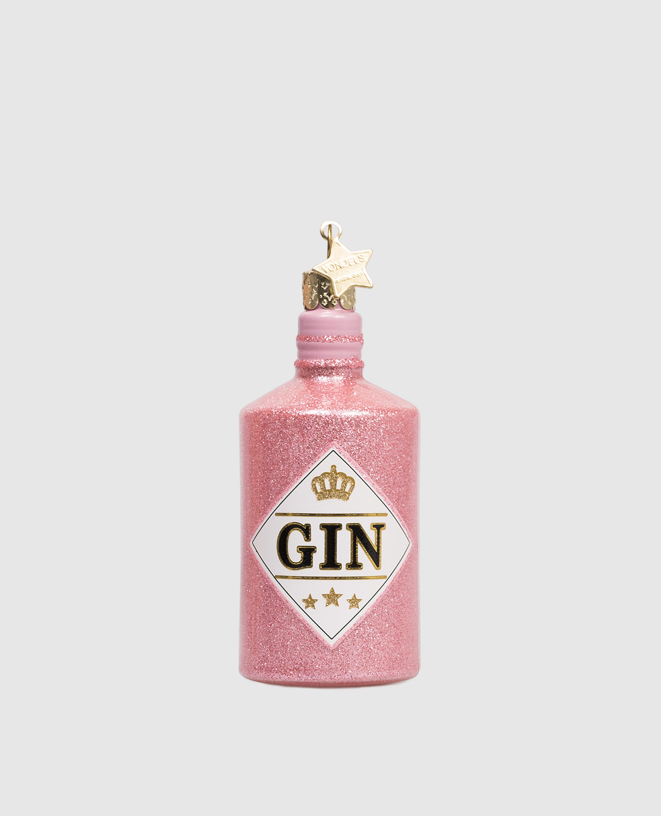 

Розовая ёлочная игрушка Gin Bottle, Розовый, Декор