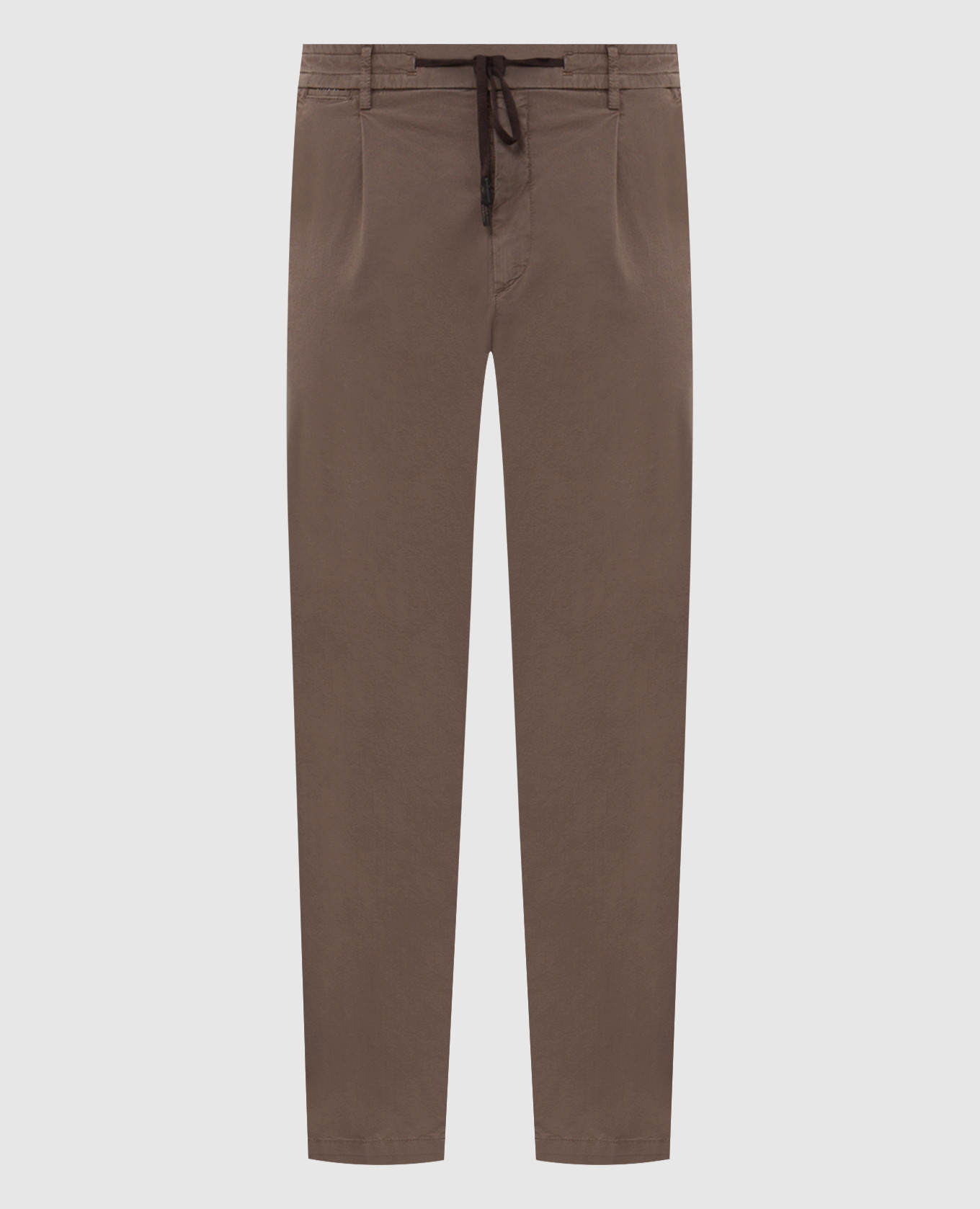 Коричневые брюки с нашивкой логотипа