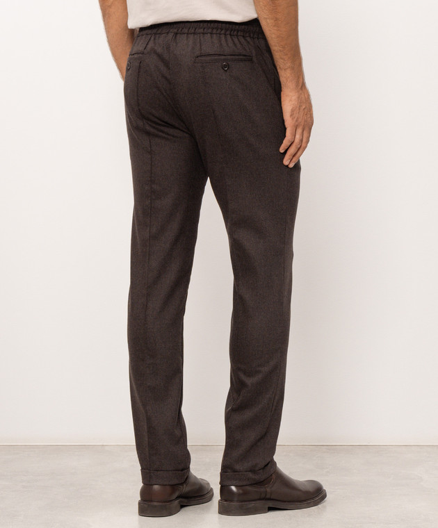 Doriani Cashmere Коричневі штани з вовни з відворотами P213T191F1T191 зображення 3