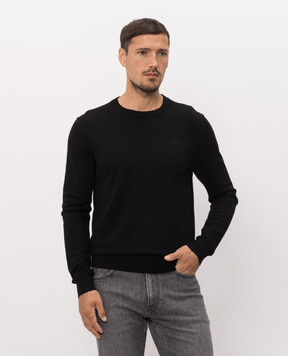Trussardi Чорний джемпер з вишивкою емблеми M0168000077NMK601K01