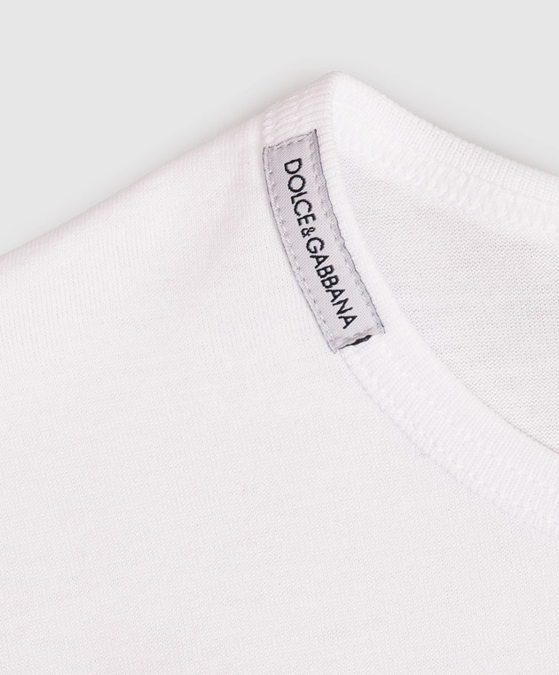 Dolce&Gabbana Детский набор белых футболок L4J703ON00H изображение 3