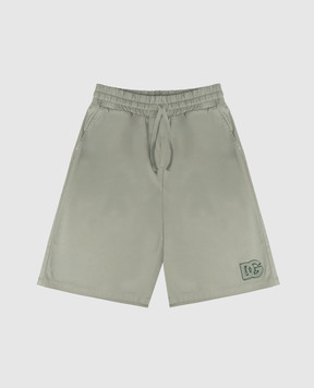 Dolce&Gabbana Дитячі зелені шорти з нашивкою монограми L43Q96FUFKA46