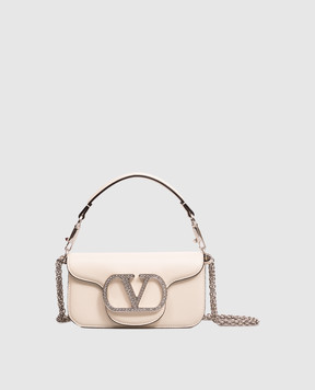 Valentino Бежева шкіряна сумка Locò 9W2B0K53UTF