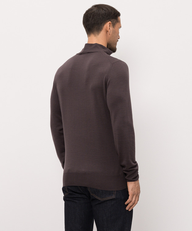 Canali Сірий джемпер з вовни MK01149C0015 зображення 4