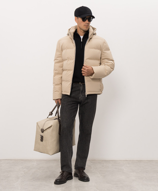 Brunello Cucinelli Пуховик бежевого цвета MV4061836 изображение 2