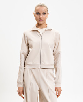 Max & Co Бежева спортивна куртка з логотипом MCOCANDORE