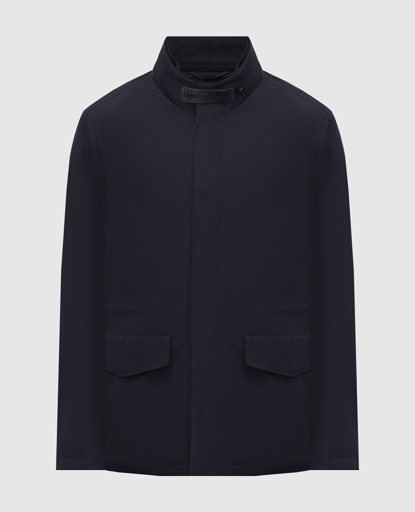 

Синяя куртка с вышивкой логотипа, Синий, Куртки