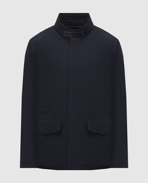 Enrico Mandelli Синяя куртка с вышивкой логотипа 3T551A6033