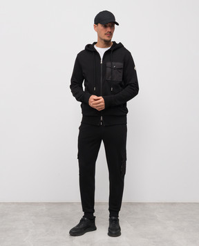 Moncler Черные джоггеры с логотипом K20918H0002389A8F