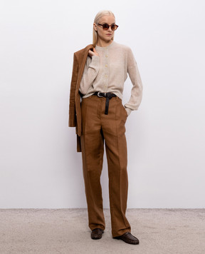 Brunello Cucinelli Кардиган кольору айворі з вовною MBG775506P