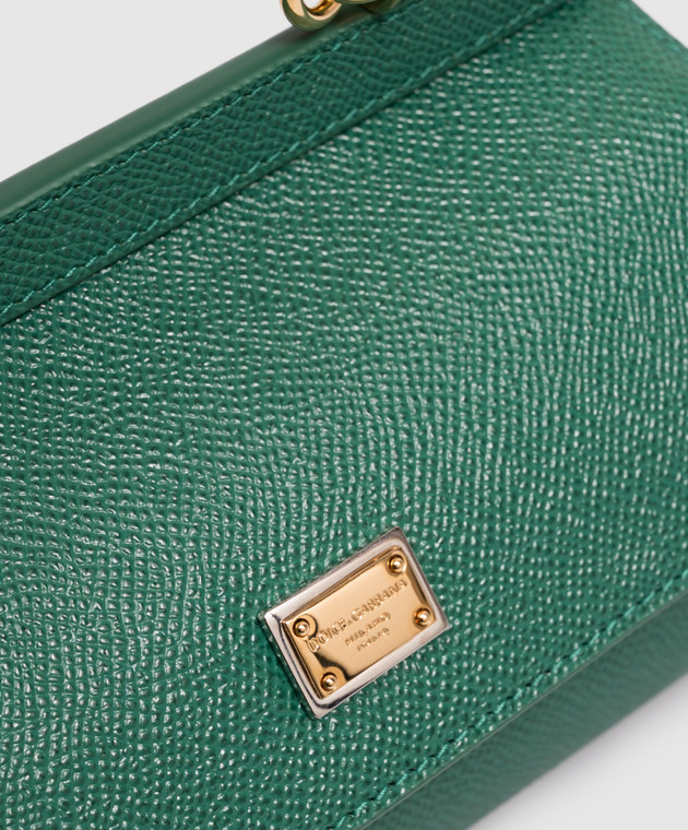 Dolce&Gabbana Зелена шкіряна сумка Sicily BB7116B1001 зображення 4