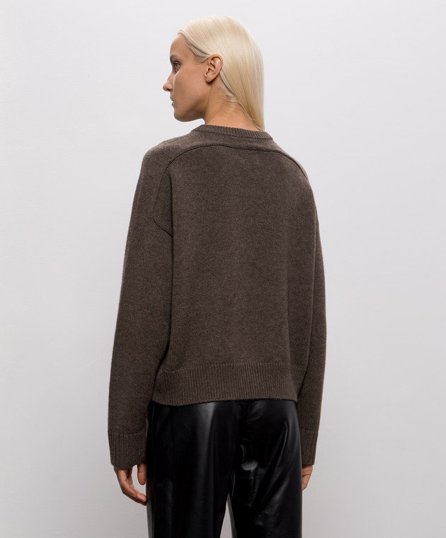 Loulou de Saison Коричневый свитер Breha из шерсти и кашемира BREHA изображение 4