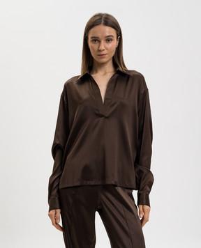 Tom Ford Коричневая блуза из шелка TS2144FAX881