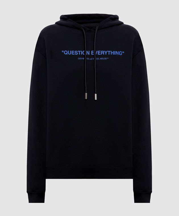 Off-White Черное худи Question Everything 2FE00503T