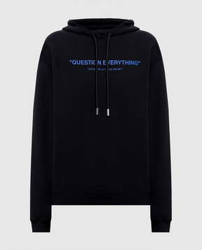 Off-White Черное худи Question Everything 2FE00503T