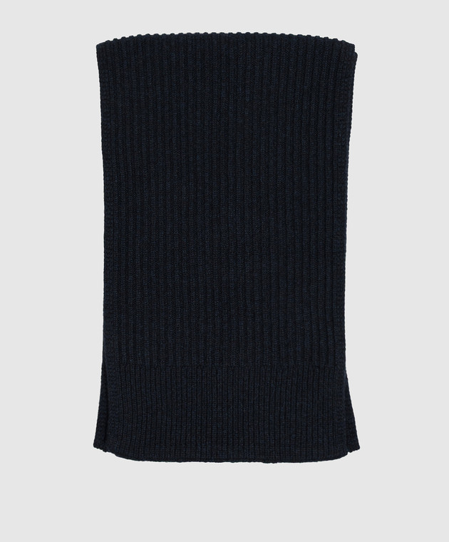 Bertolo Cashmere Синий шарф из кашемира 000121000005