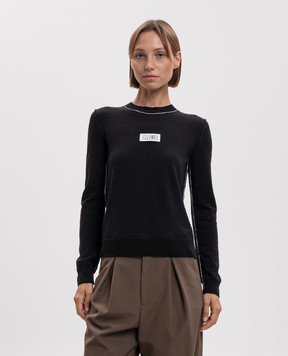 Maison Margiela MM6 Черный джемпер с шерстью S52HL0066M13037