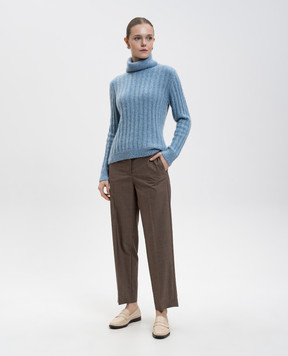 JOSEPH Коричневые брюки Trina из шерсти JF009409