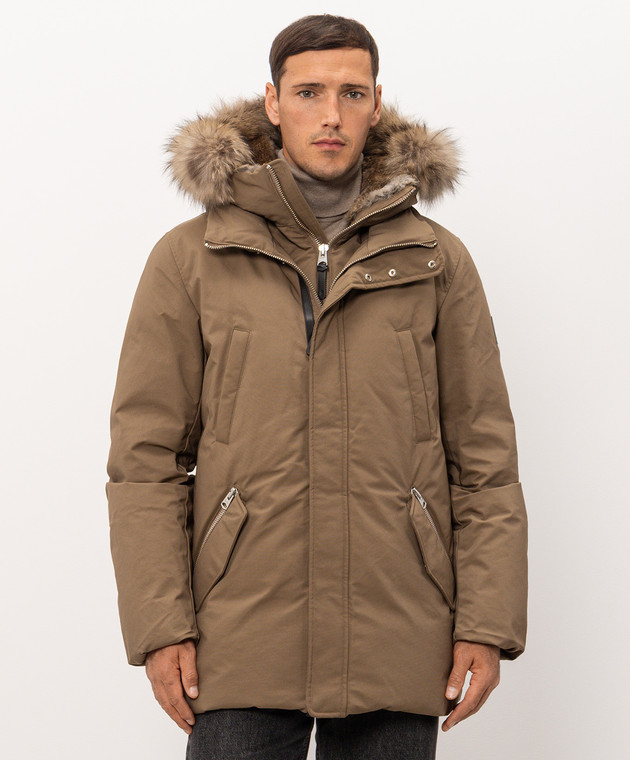 Mackage Коричневый пуховый парка EDWARD-F с мехом енота и кролика EDWARDFZ изображение 3