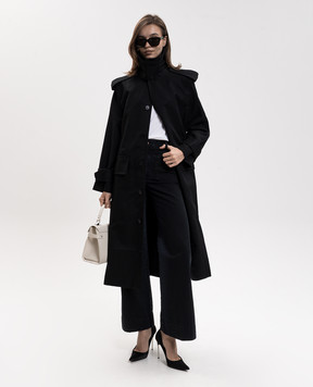 Victoria Beckham Черный тренч Philippa 1426WCT005793E