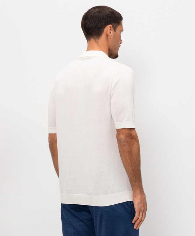 Cashmere&Whiskey Поло кольору айворі з шовком M54251031 зображення 4