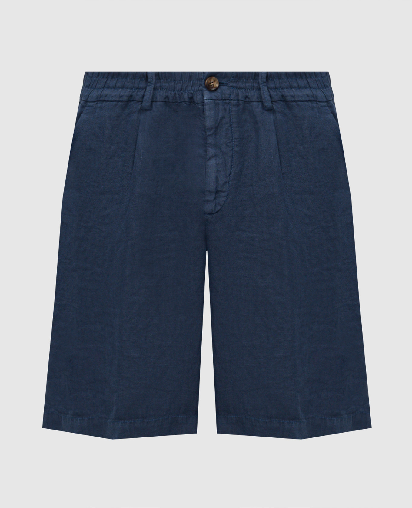 Шорты синего цвета из льна