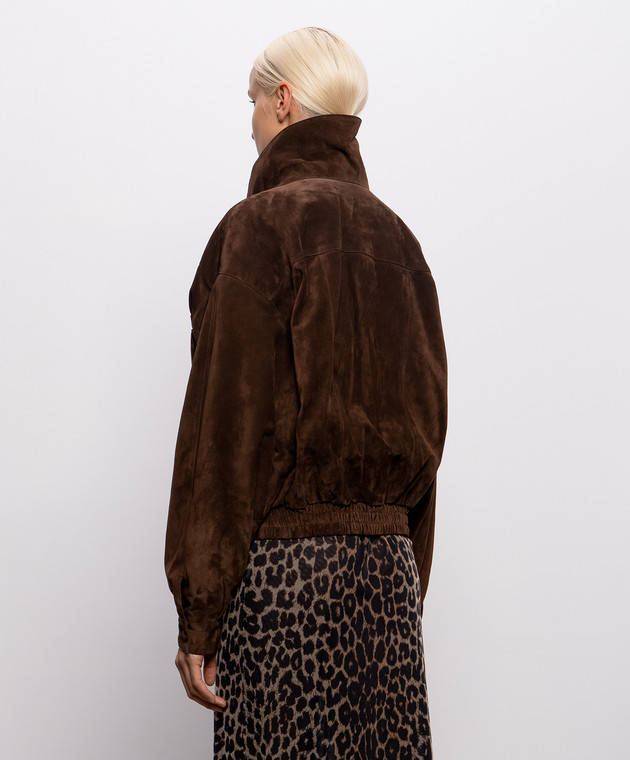 Saint Laurent Замшевая куртка коричневого цвета 785562YC2AY изображение 4