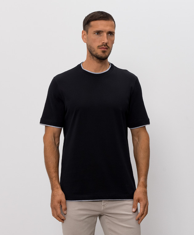 Brunello Cucinelli Футболка черного цвета M0B137427 изображение 2
