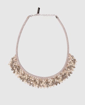 Peserico Колье с бусинами и цепочкой мониль Punto Luce S35487C0CC706