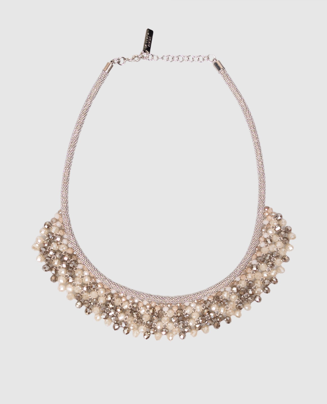 Колье с бусинами и цепочкой мониль Punto Luce